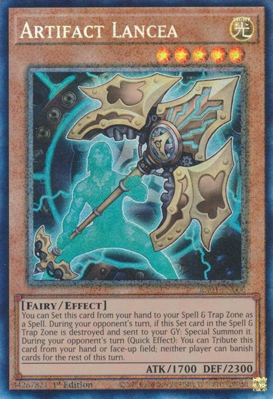 Artifact Lancea [RA01-EN006] Prismatic Collector's Rare | Tables and Towers