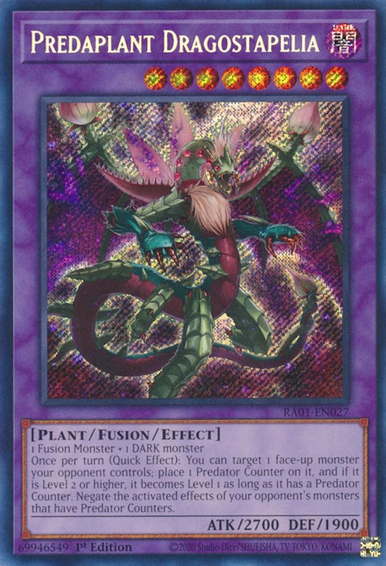 Predaplant Dragostapelia [RA01-EN027] Secret Rare | Tables and Towers