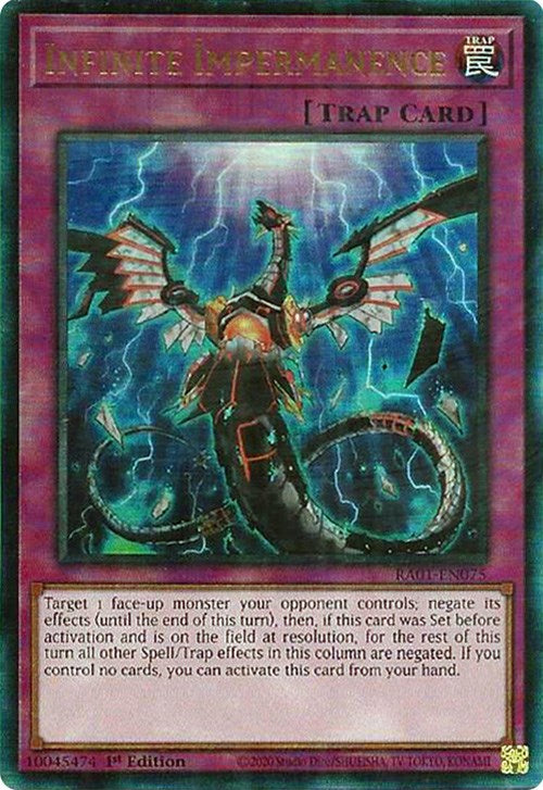 Infinite Impermanence [RA01-EN075] Prismatic Ultimate Rare | Tables and Towers