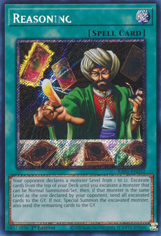 Reasoning [RA01-EN052] Platinum Secret Rare | Tables and Towers