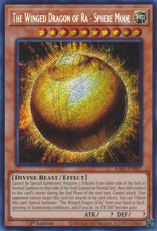 The Winged Dragon of Ra - Sphere Mode [RA01-EN007] Secret Rare | Tables and Towers