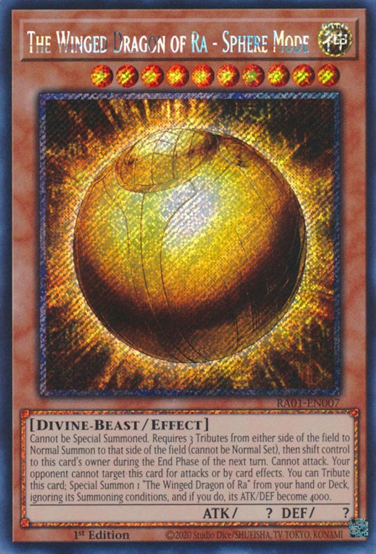 The Winged Dragon of Ra - Sphere Mode [RA01-EN007] Platinum Secret Rare | Tables and Towers