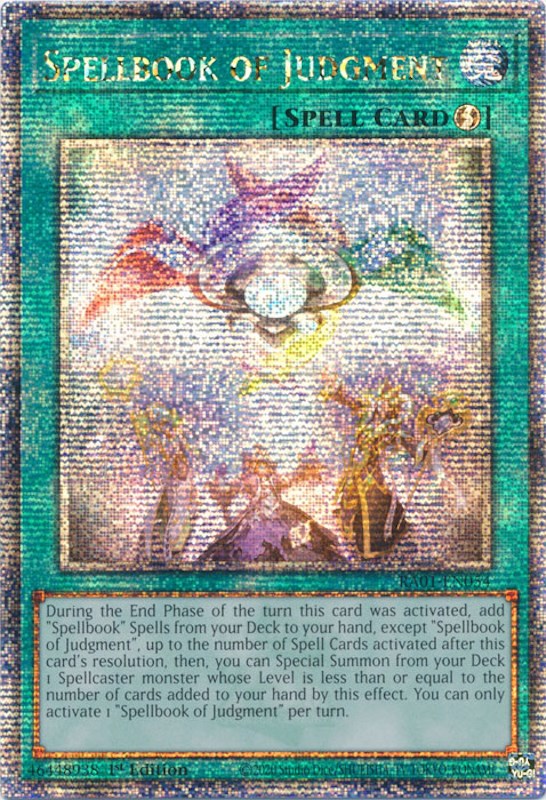 Spellbook of Judgment [RA01-EN054] Quarter Century Secret Rare | Tables and Towers