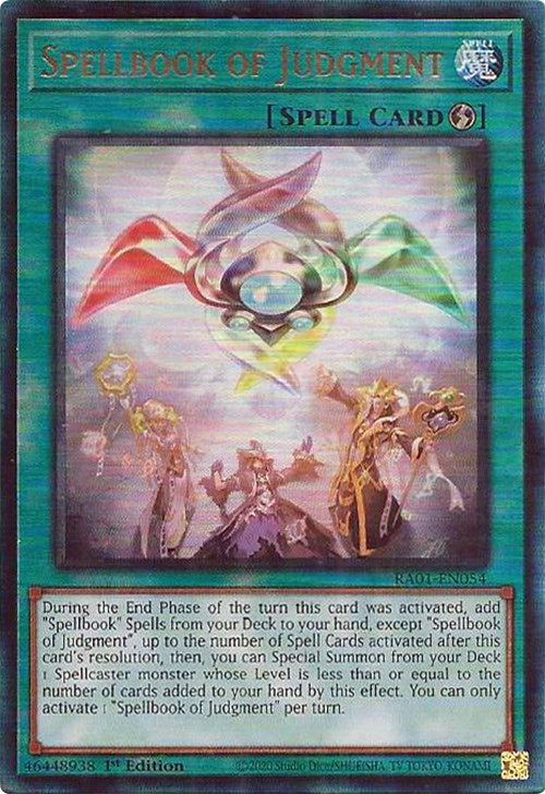 Spellbook of Judgment [RA01-EN054] Prismatic Ultimate Rare | Tables and Towers