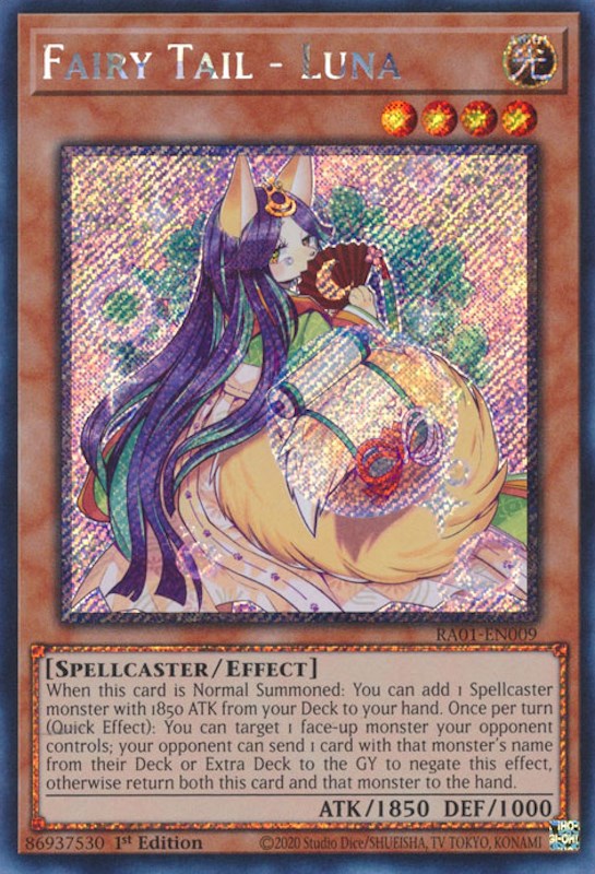 Fairy Tail - Luna [RA01-EN009] Platinum Secret Rare | Tables and Towers