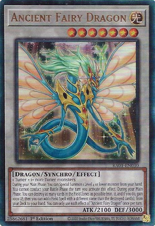 Ancient Fairy Dragon [RA01-EN030] Prismatic Ultimate Rare | Tables and Towers