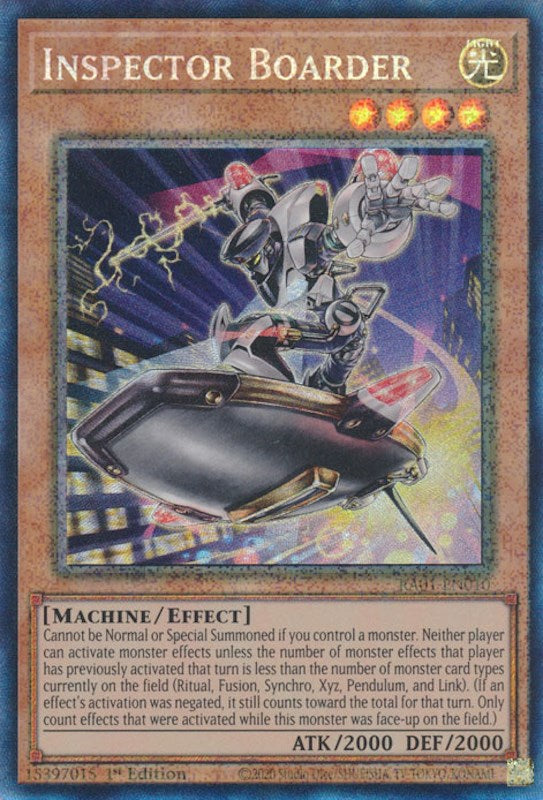 Inspector Boarder [RA01-EN010] Prismatic Collector's Rare | Tables and Towers