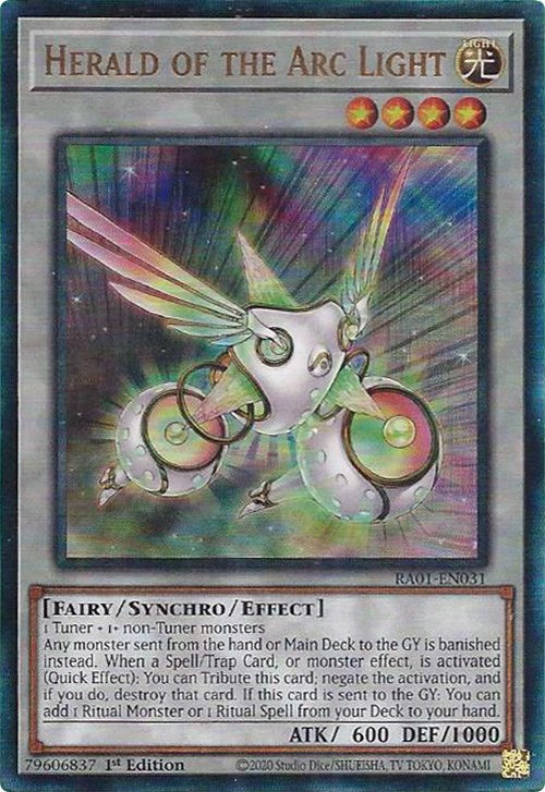 Herald of the Arc Light [RA01-EN031] Prismatic Ultimate Rare | Tables and Towers