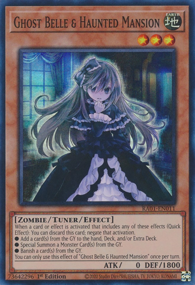 Ghost Belle & Haunted Mansion [RA01-EN011] Super Rare | Tables and Towers