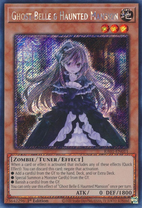 Ghost Belle & Haunted Mansion [RA01-EN011] Platinum Secret Rare | Tables and Towers