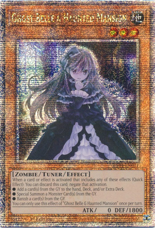 Ghost Belle & Haunted Mansion [RA01-EN011] Quarter Century Secret Rare | Tables and Towers