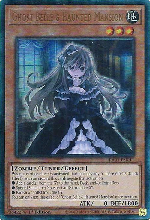 Ghost Belle & Haunted Mansion [RA01-EN011] Prismatic Ultimate Rare | Tables and Towers