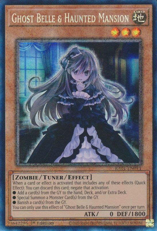 Ghost Belle & Haunted Mansion [RA01-EN011] Prismatic Collector's Rare | Tables and Towers