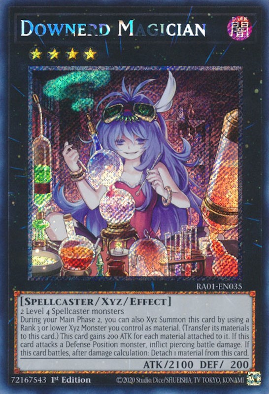 Downerd Magician [RA01-EN035] Platinum Secret Rare | Tables and Towers