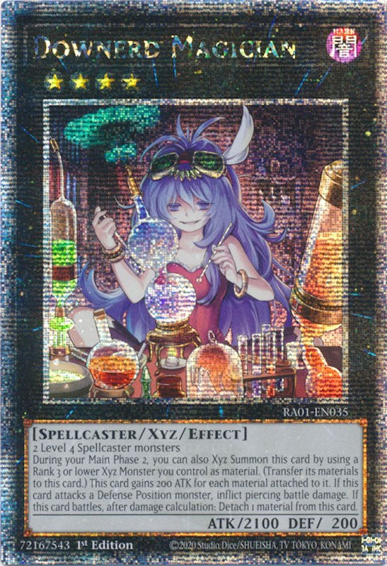 Downerd Magician [RA01-EN035] Quarter Century Secret Rare | Tables and Towers