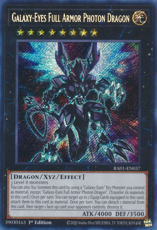 Galaxy-Eyes Full Armor Photon Dragon [RA01-EN037] Secret Rare | Tables and Towers