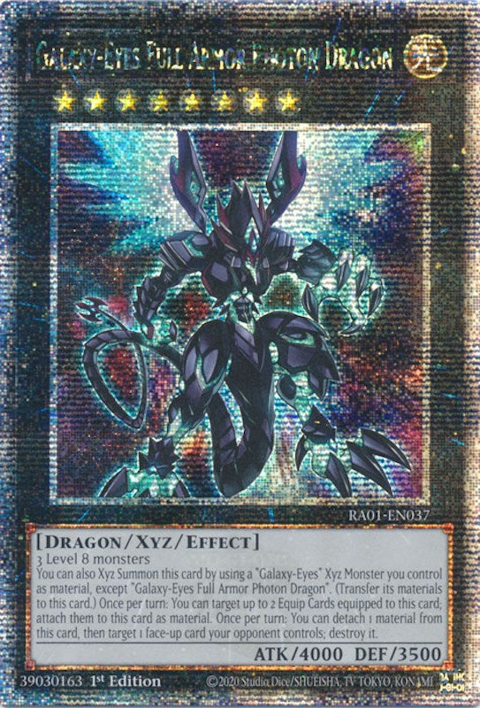 Galaxy-Eyes Full Armor Photon Dragon [RA01-EN037] Quarter Century Secret Rare | Tables and Towers