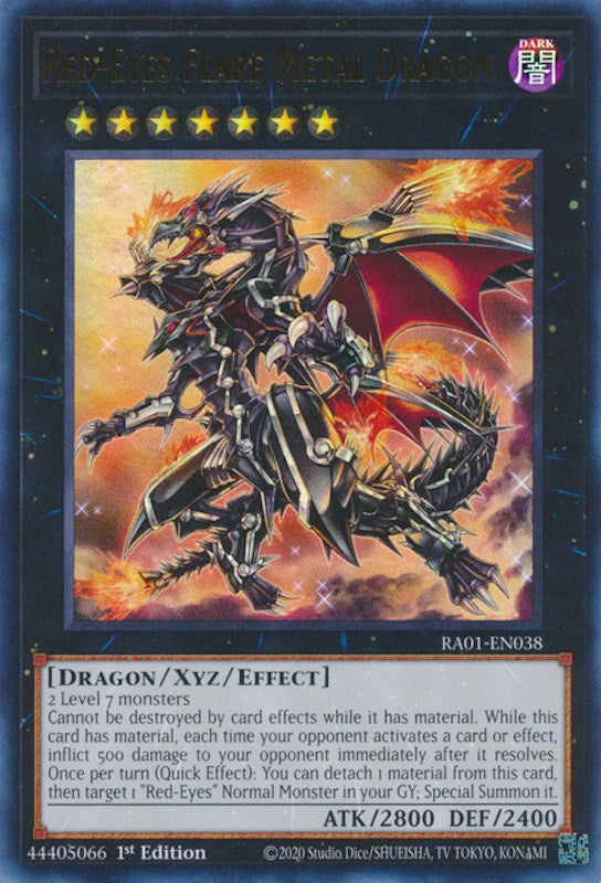 Red-Eyes Flare Metal Dragon [RA01-EN038] Ultra Rare | Tables and Towers