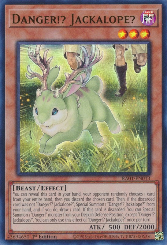 Danger!? Jackalope? [RA01-EN013] Ultra Rare | Tables and Towers