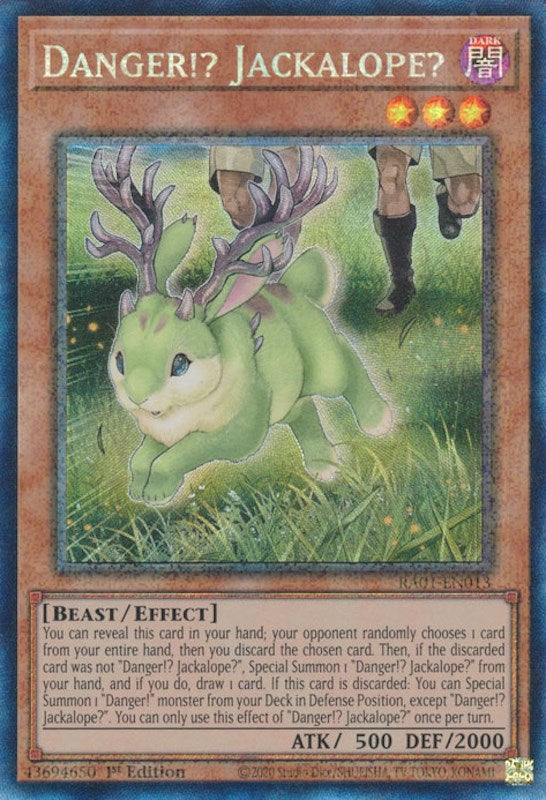 Danger!? Jackalope? [RA01-EN013] Prismatic Collector's Rare | Tables and Towers