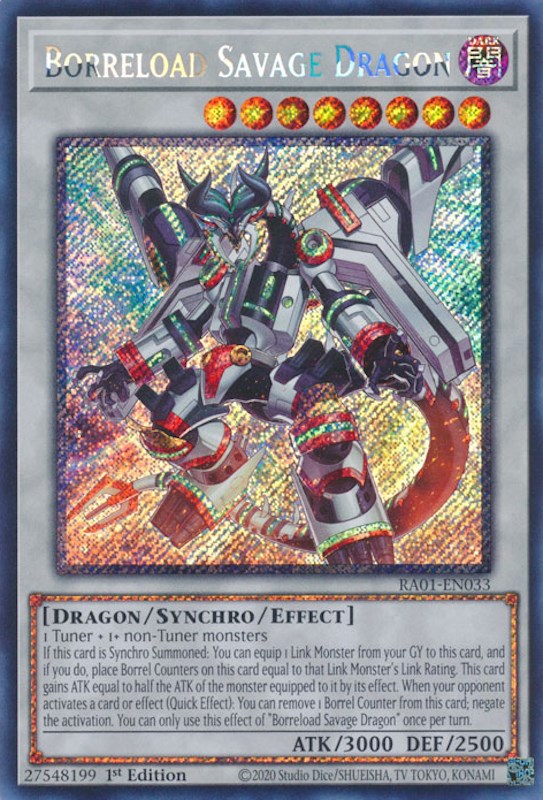 Borreload Savage Dragon [RA01-EN033] Platinum Secret Rare | Tables and Towers