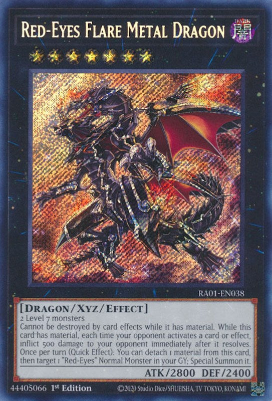 Red-Eyes Flare Metal Dragon [RA01-EN038] Secret Rare | Tables and Towers