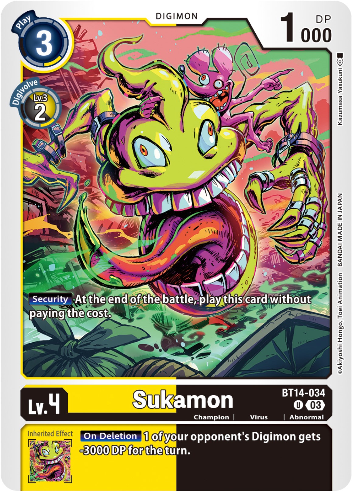 Sukamon [BT14-034] [Blast Ace] | Tables and Towers