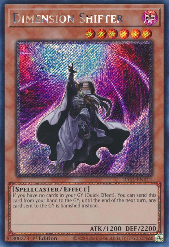 Dimension Shifter [RA01-EN014] Platinum Secret Rare | Tables and Towers