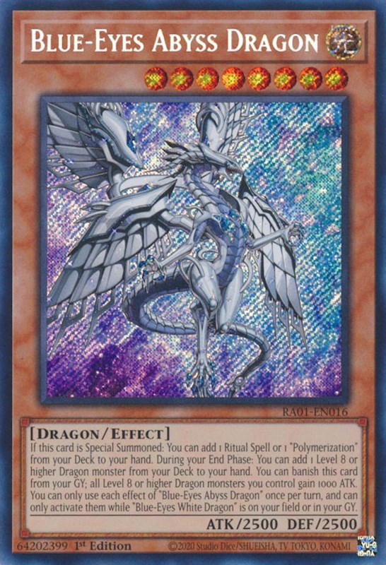 Blue-Eyes Abyss Dragon [RA01-EN016] Secret Rare | Tables and Towers