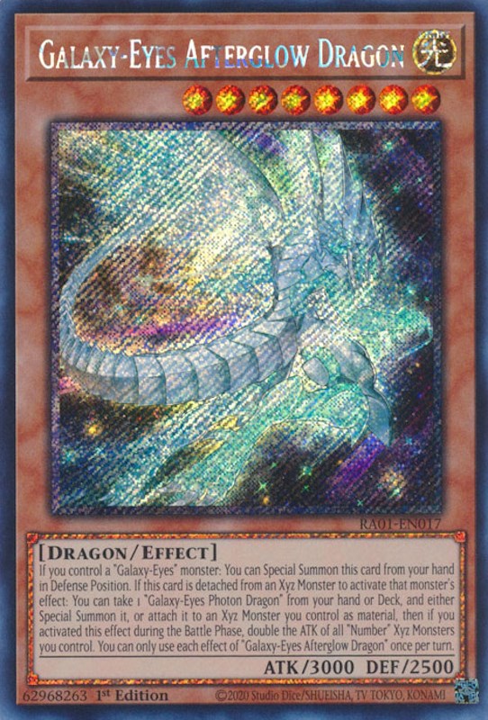 Galaxy-Eyes Afterglow Dragon [RA01-EN017] Platinum Secret Rare | Tables and Towers