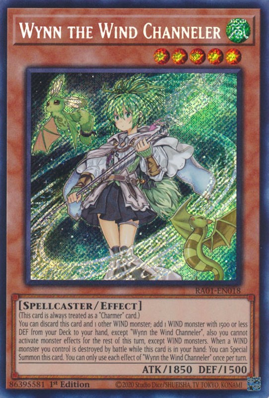 Wynn the Wind Channeler [RA01-EN018] Secret Rare | Tables and Towers