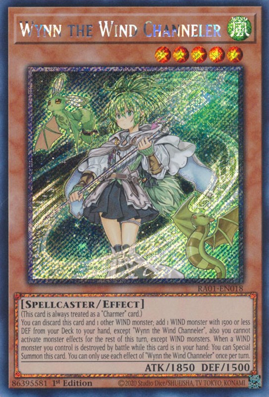 Wynn the Wind Channeler [RA01-EN018] Platinum Secret Rare | Tables and Towers