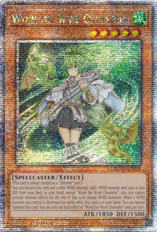 Wynn the Wind Channeler [RA01-EN018] Quarter Century Secret Rare | Tables and Towers