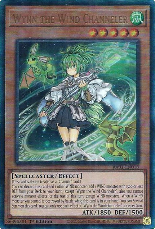 Wynn the Wind Channeler [RA01-EN018] Prismatic Ultimate Rare | Tables and Towers