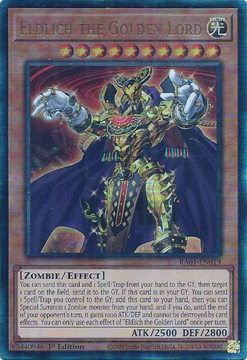 Eldlich the Golden Lord [RA01-EN019] Prismatic Ultimate Rare | Tables and Towers