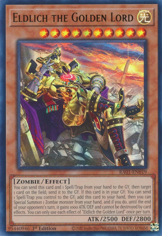 Eldlich the Golden Lord (Alternate Art) [RA01-EN019] Ultra Rare | Tables and Towers