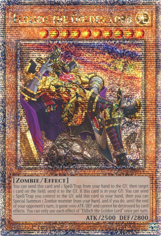 Eldlich the Golden Lord (Alternate Art) [RA01-EN019] Quarter Century Secret Rare | Tables and Towers