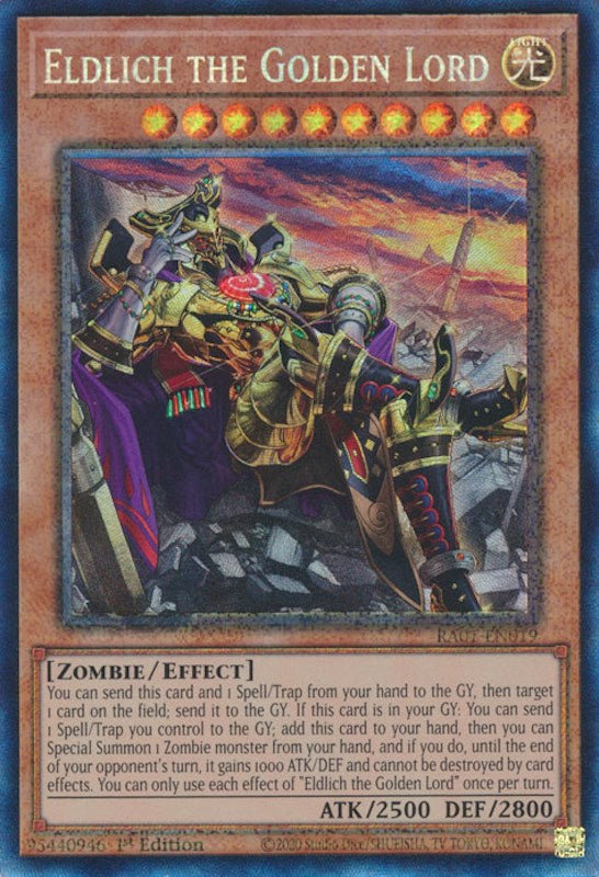 Eldlich the Golden Lord (Alternate Art) [RA01-EN019] Prismatic Collector's Rare | Tables and Towers