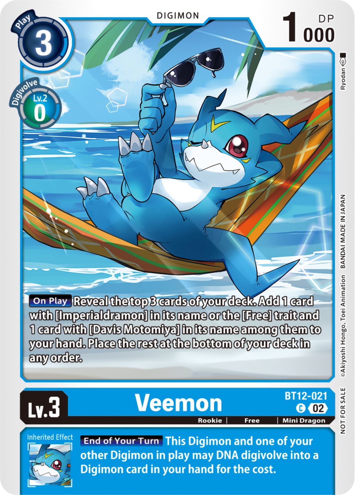 Veemon [BT12-021] (NYCC 2023 Demo Deck) [Across Time] | Tables and Towers