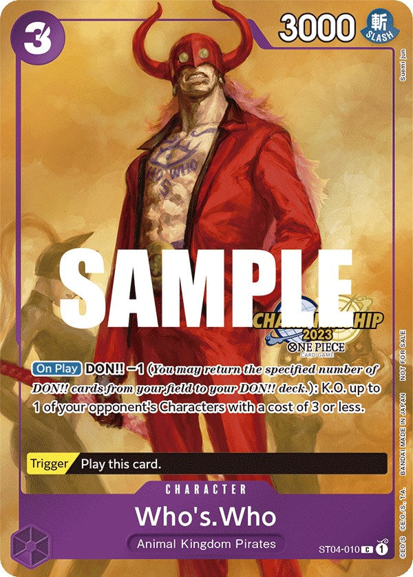 Who's.Who (CS 2023 Celebration Pack) [One Piece Promotion Cards] | Tables and Towers