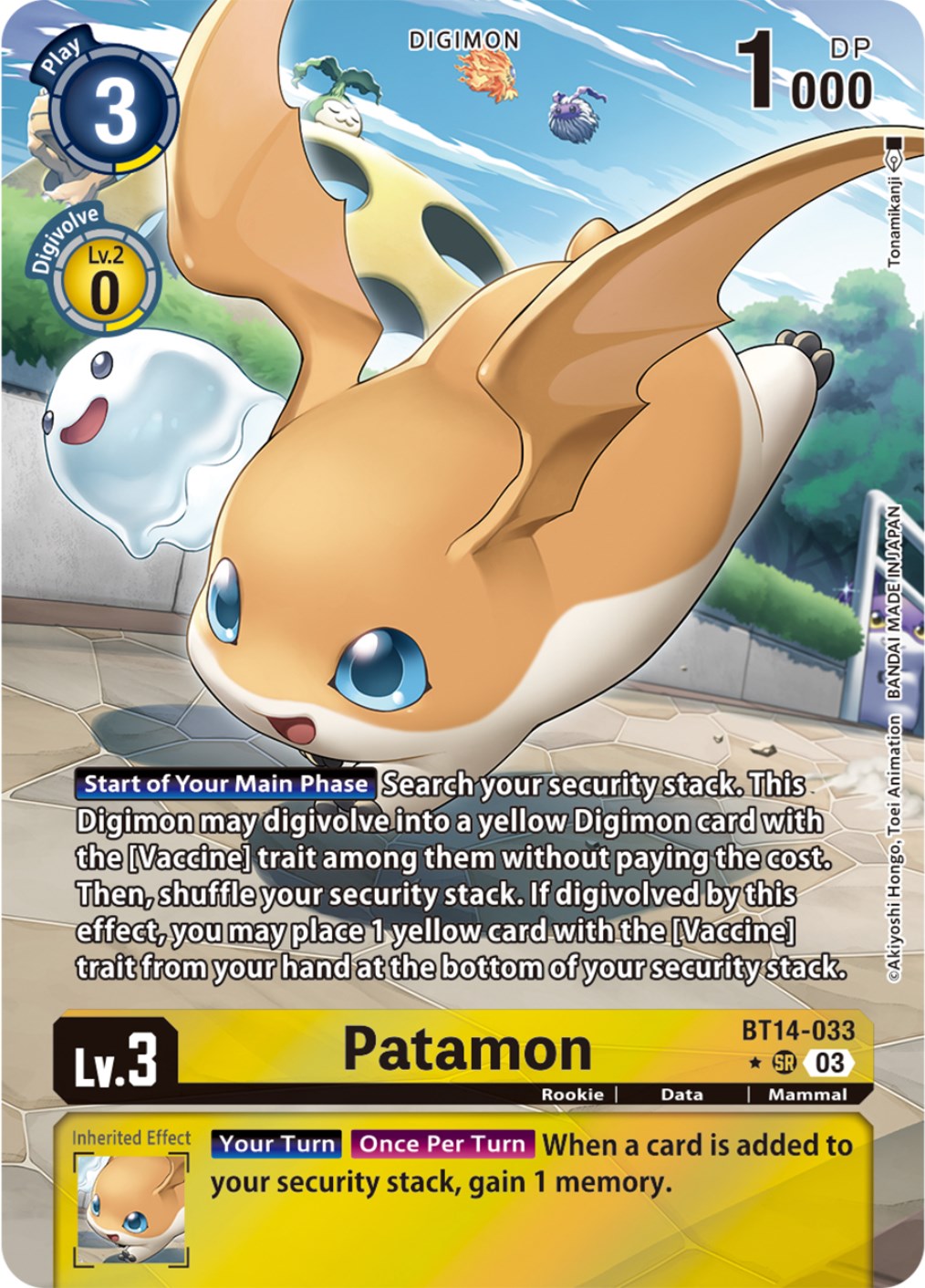 Patamon [BT14-033] (Alternate Art) [Blast Ace] | Tables and Towers