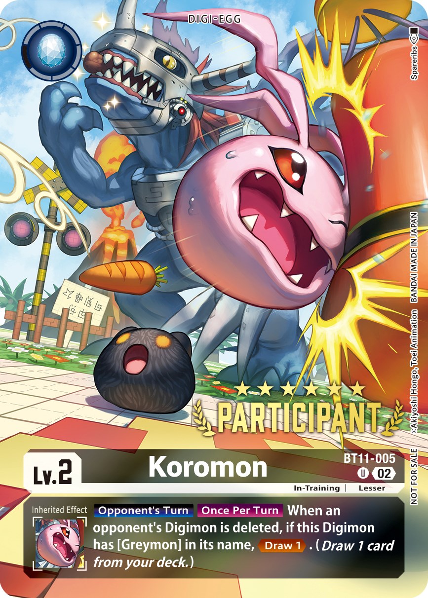 Koromon [BT11-005] (Digimon 3-On-3 November 2023 Participation) [Dimensional Phase] | Tables and Towers