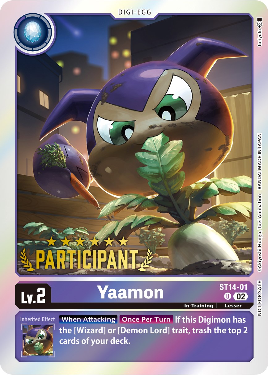 Yaamon [ST14-01] (Digimon 3-On-3 November 2023 Participation) [Starter Deck: Beelzemon Advanced Deck Set] | Tables and Towers