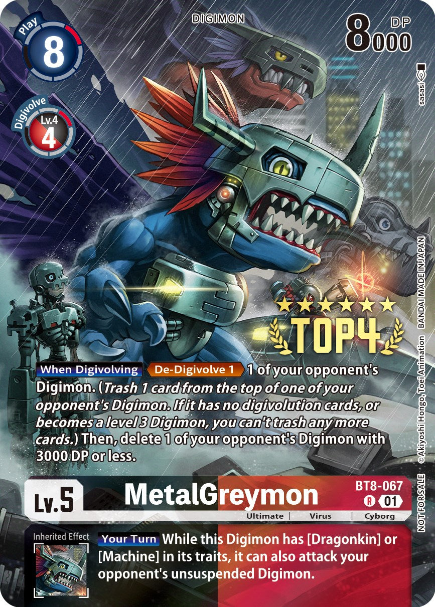 MetalGreymon [BT8-067] (Digimon 3-On-3 November 2023 Top 4) [New Awakening] | Tables and Towers