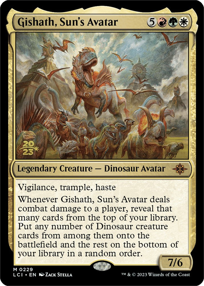 Gishath, Sun's Avatar (LCI) [The Lost Caverns of Ixalan Prerelease Cards] | Tables and Towers