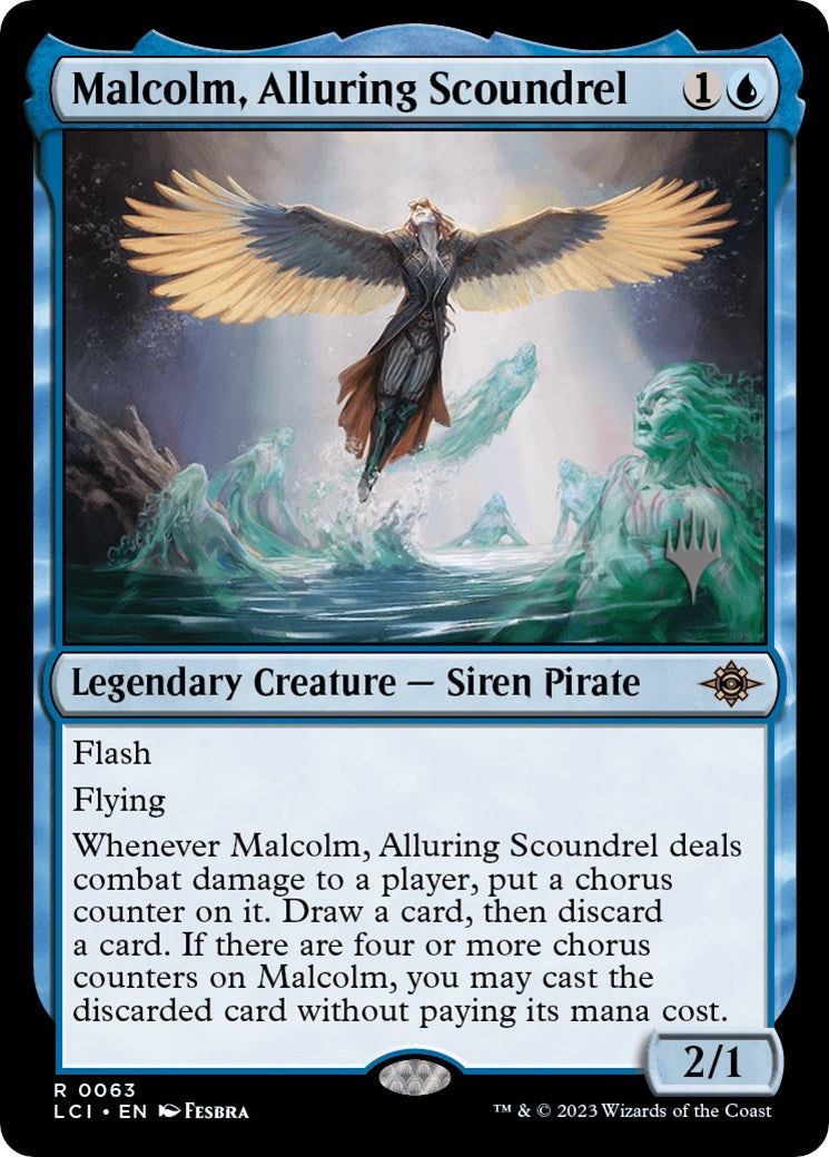 Malcolm, Alluring Scoundrel (Promo Pack) [The Lost Caverns of Ixalan Promos] | Tables and Towers