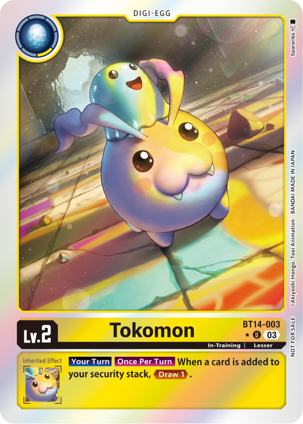 Tokomon [BT14-003] (Blast Ace Box Promotion Pack) [Blast Ace] | Tables and Towers