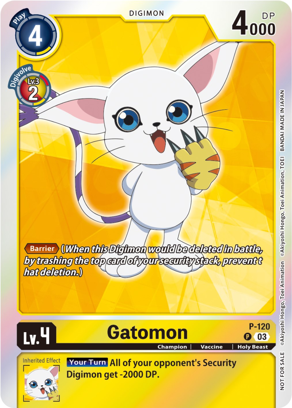 Gatomon [P-120] (Tamer Party Pack -The Beginning- Ver. 2.0) [Promotional Cards] | Tables and Towers