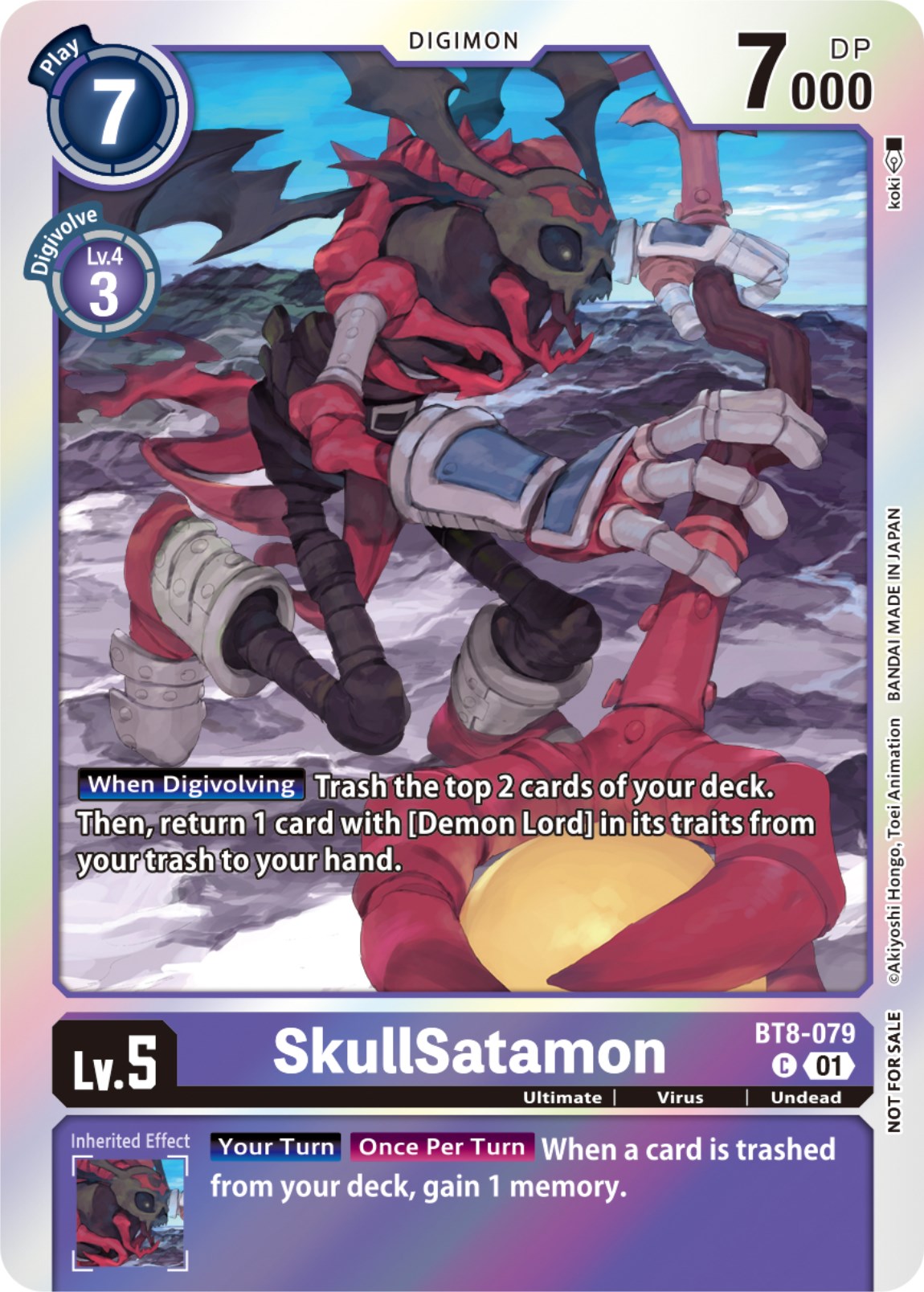 SkullSatamon [BT8-079] (Blast Ace Double Pack Set) [New Awakening] | Tables and Towers