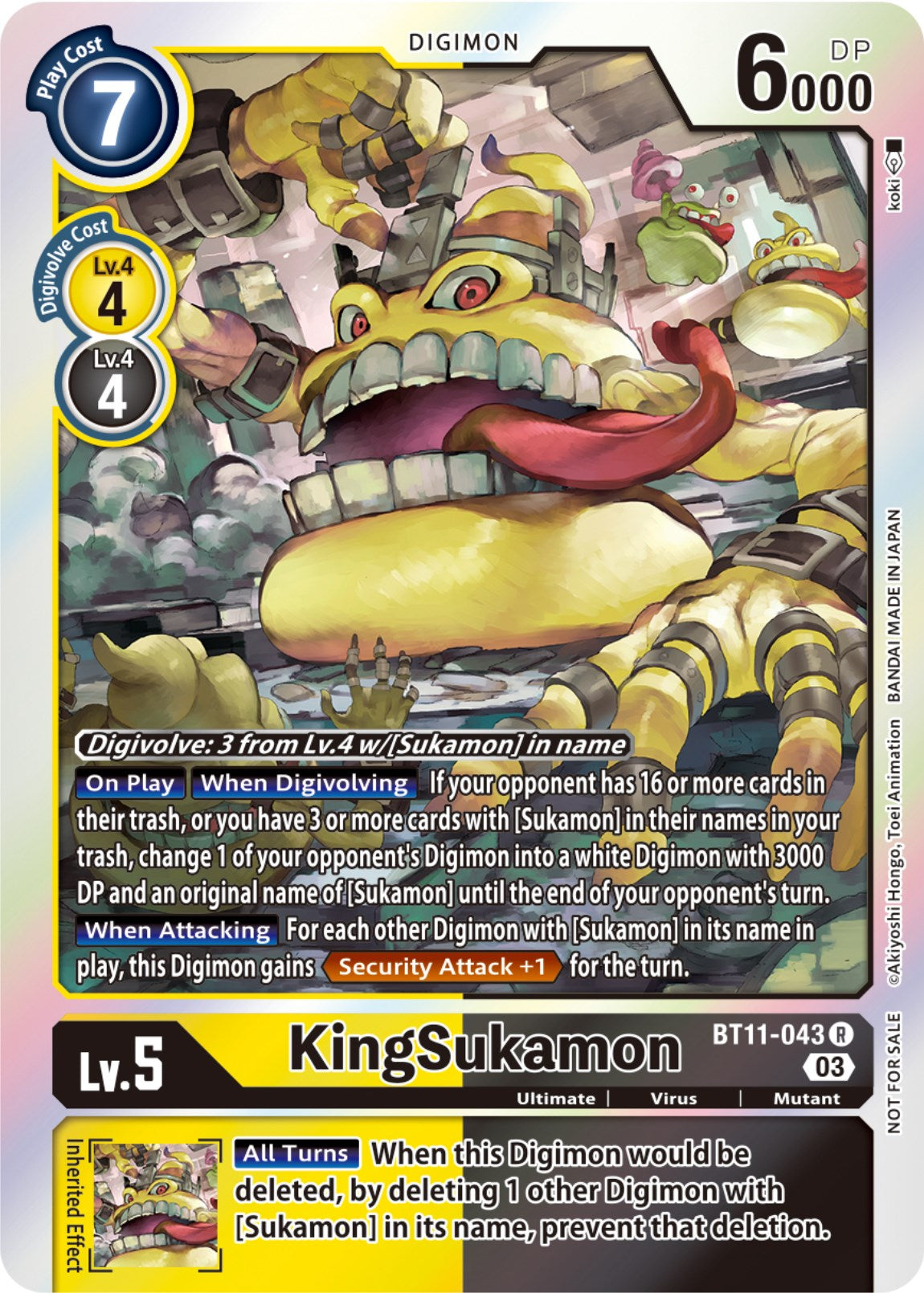 KingSukamon [BT11-043] (Winner Pack -Blast Ace-) [Dimensional Phase] | Tables and Towers